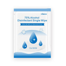 Disposable Daily Cleaning 75% Alcohol Disinfectant Single Wipe